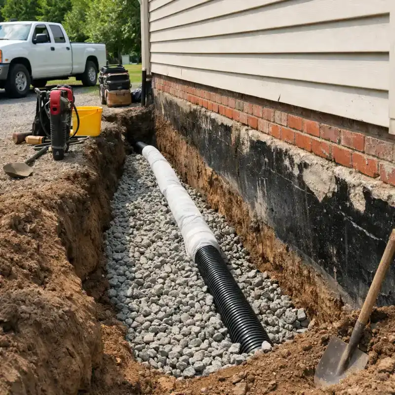 French Drain Clarksville